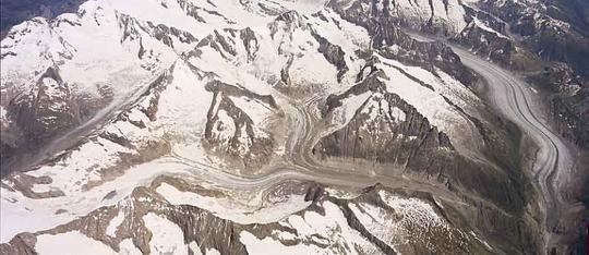 Glacier de l'OberAletsch, 2000<br />Photo: Luftbild Schweiz
