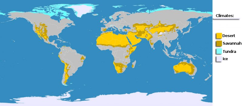 General climate zones - meteoblue