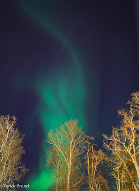 Luzes polares sobre a Noruega<br />© Yorick Brunet