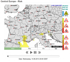 Risk map - Central Europe