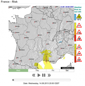 Risk map - France