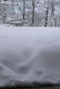 Eine 60 cm dicke Schneeschicht